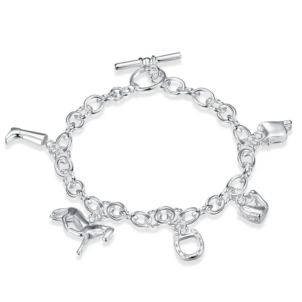 

Hot Sell Trendy New Arrival Silver Plated Bracelet For Women Bracelet for Men Men's Bracelet