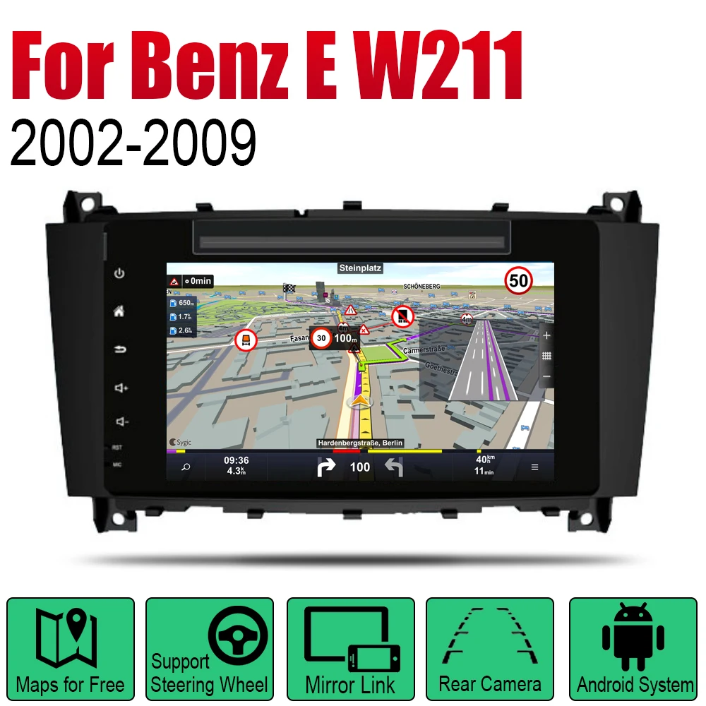 

Auto DVD Player GPS Navigation For Mercedes Benz E Class W211 2002~2009 NTG Car Android Multimedia System Screen Radio Stereo