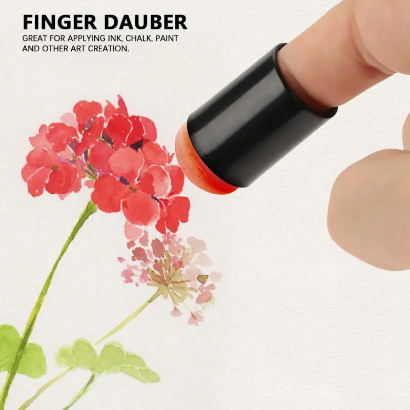 

40pcs Finger Sponge Daubers Set for Painting Drawing Ink Crafts Finger Daubers Sponge Foam Applying DIY Crafts Painting Tool