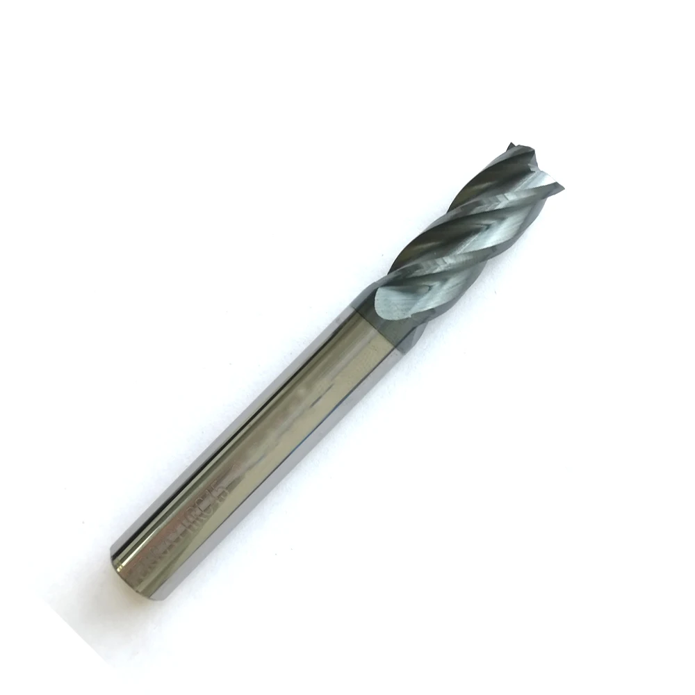 

12mm 4 Flutes Flat Square End mills Milling cutters Spiral Router bits solid carbide HRC60 with coating D12*30*D12*75