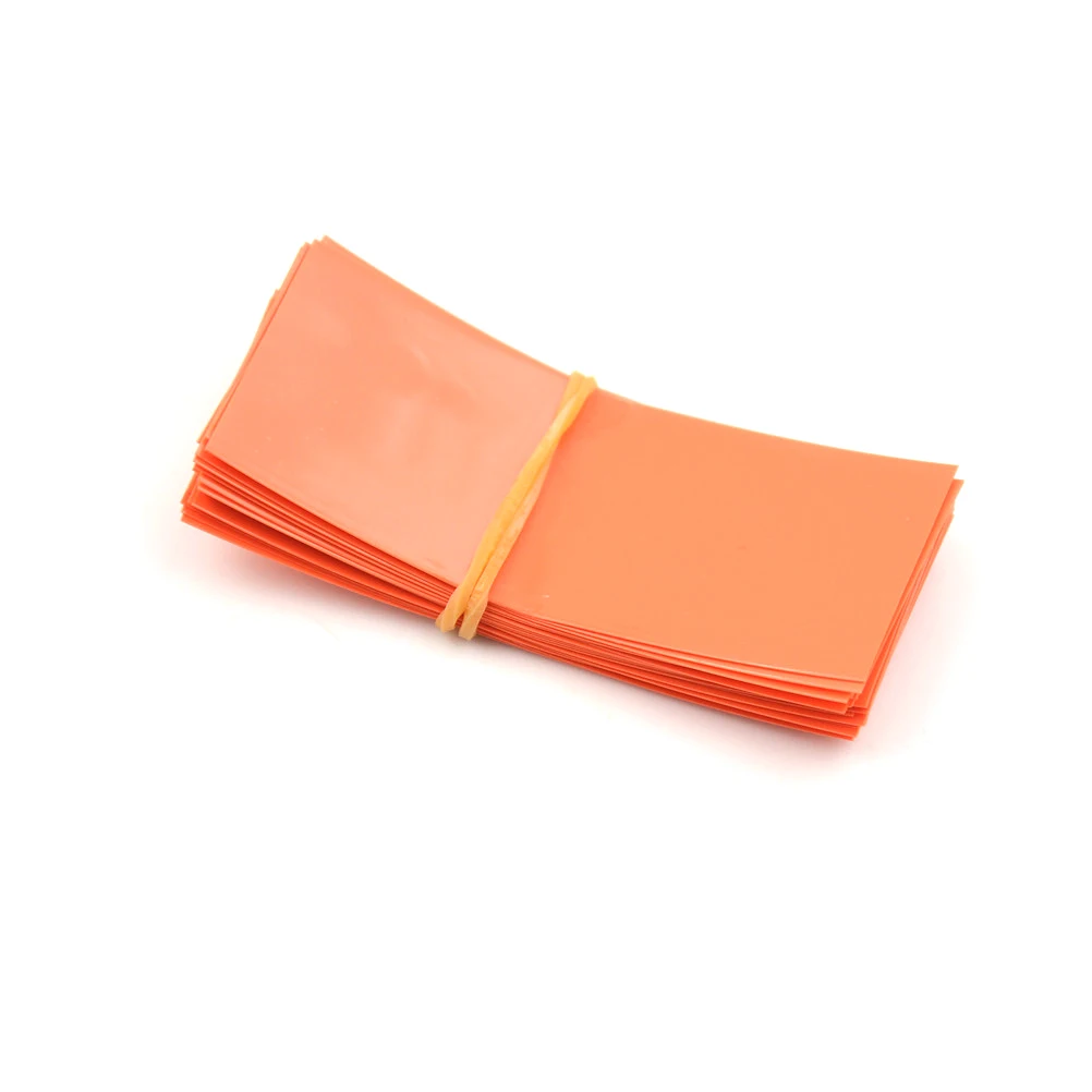 20 шт Li-Ion 18650 обёрточная бумага для батарей ПВХ термоусадочные трубки предварительно вырезанные для батареи пленка лента крышка батареи усадочная трубка - Цвет: Orange