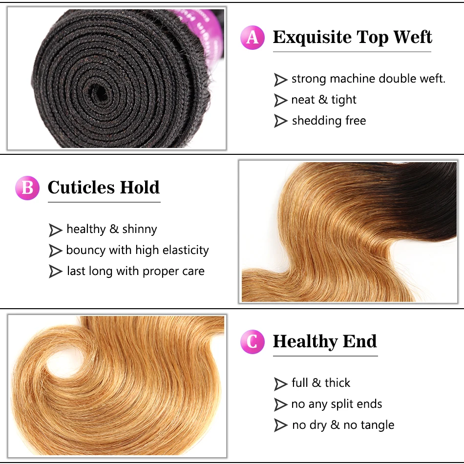 Soft Feel Hair Honey Blonde Ombre Human Hair Bundles With Closure 1B/27 Peruvian Body Wave Bundles With Closure Remy Hair 4 Pcs Soft Feel Hair Honey Blonde Ombre Human Hair Bundles With Closure 1B/27 Peruvian Body Wave Bundles With Closure Remy Hair 4 Pcs