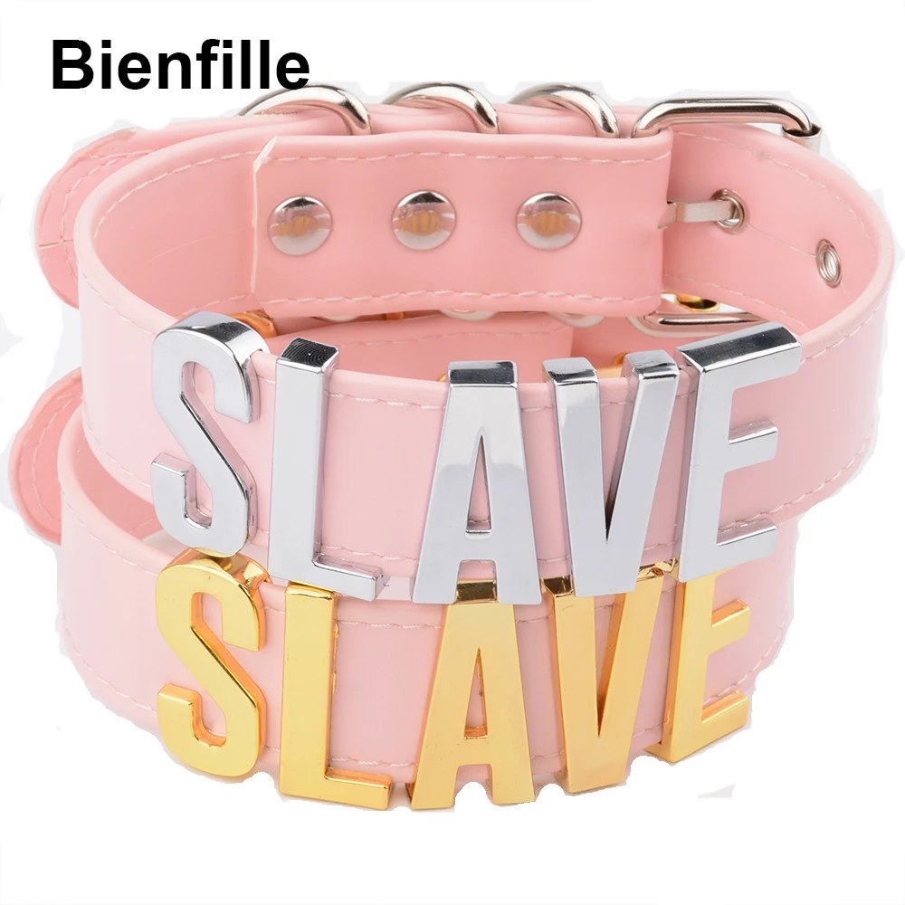 Slave Buckle Leather Women Pu Necklace 5