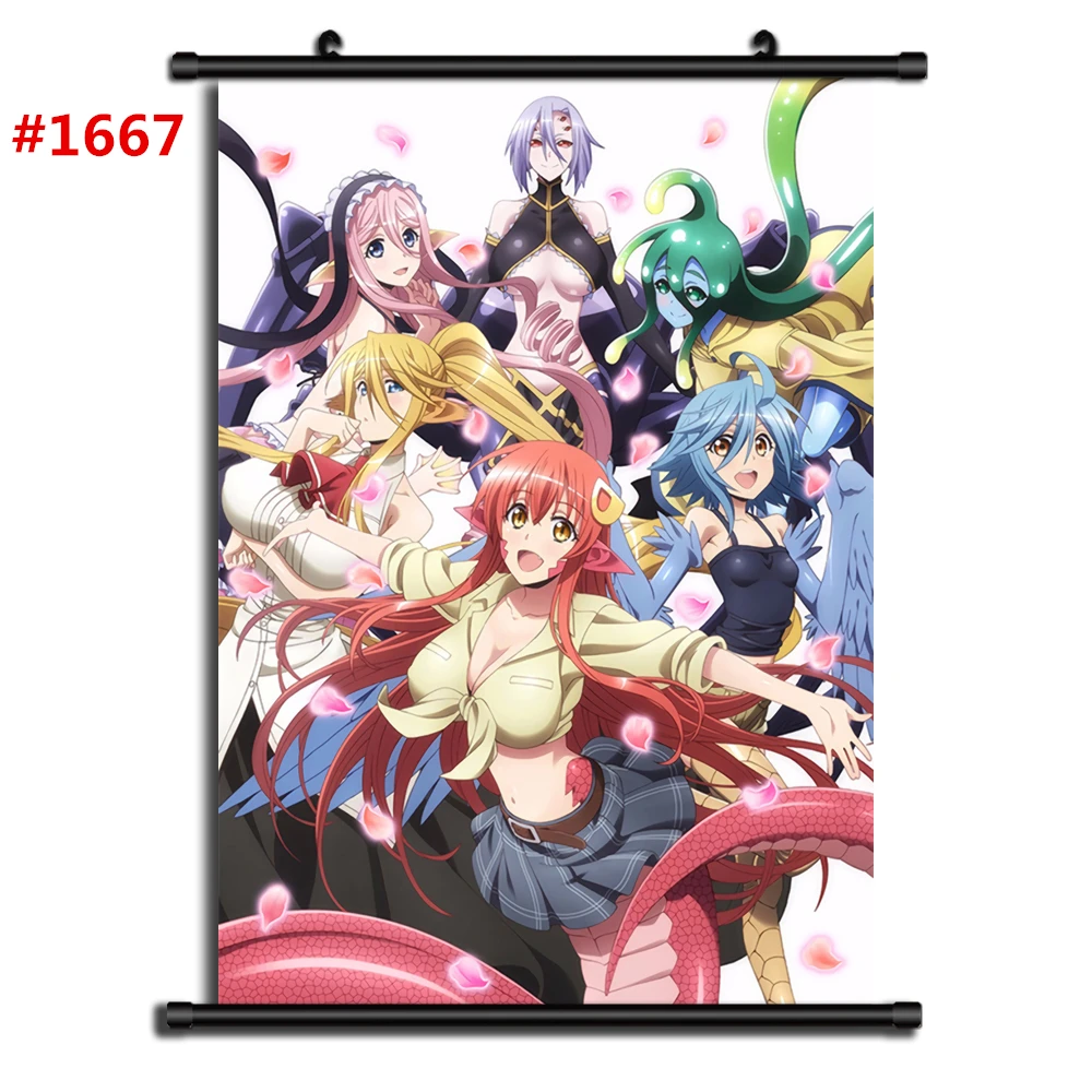 Monster Musume no Iru Nichijou Boys Аниме Манга настенный плакат прокрутки - Цвет: 1667