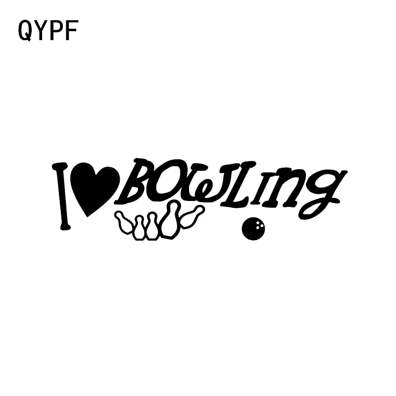 QYPF 16.3*4.6 سنتيمتر مضحك الرياضة لعبة البولينج ديكور الفينيل سيارة ملصقا اكسسوارات C16-1310