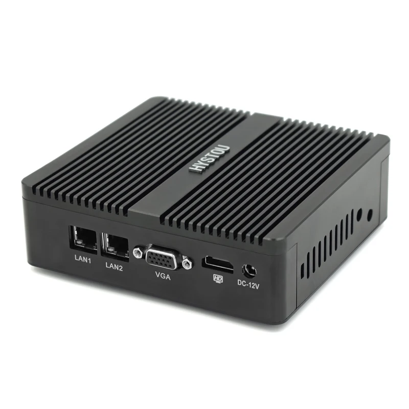 Buy Hystou Fanless Mini PC Windows 10 Intel NUC J1900 Dual LAN Pfsense Firewall