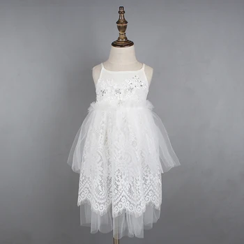 

80-170cm girl and mother lace strapped long dress for wedding and birthday 10pcs/lot Teenage Girls Formal Dresses Wholesale