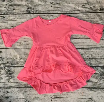 

Lovelybabies baby Boutique dress High Low Top Baby Cotton long Sleeve Blouse cute Party Wear