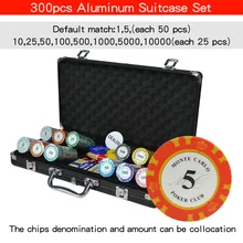 100-500PCS/SET Poker Chips Sets,Luxury Poker Chips Colorful Clay Casino Chips Texas Hold'em Poker Sets With Metal Box