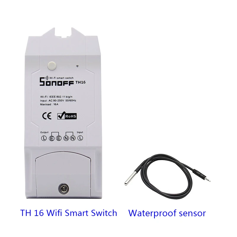 Sonoff TH16/TH10 умный переключатель Wi-Fi Мониторинг температуры и влажности Wifi умный переключатель домашней автоматизации работа с Alexa Google Home - Комплект: Набор4
