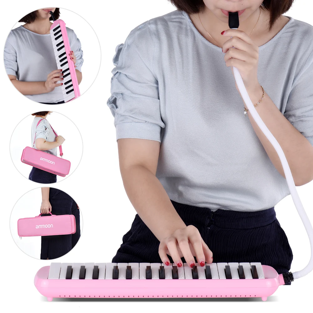 Ammoon Melodica Фортепиано стиль 32 клавиши гармоника клавиатура рот орган с мундштуком