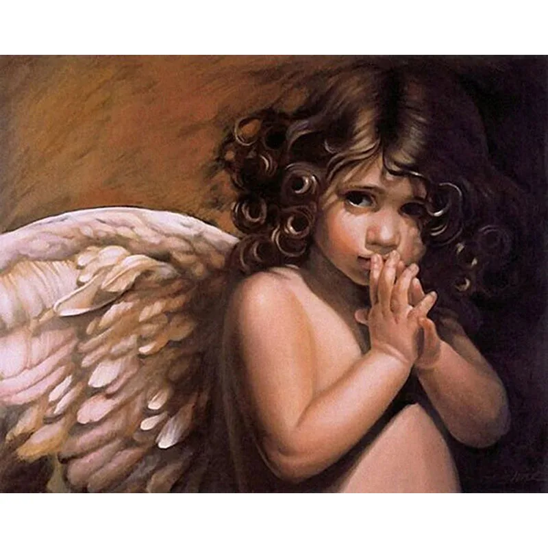 

Angel Picture 40X50cm Oil Painting By Numbers With Frame On The Wall Home Decoration Wall Art canvas paintings