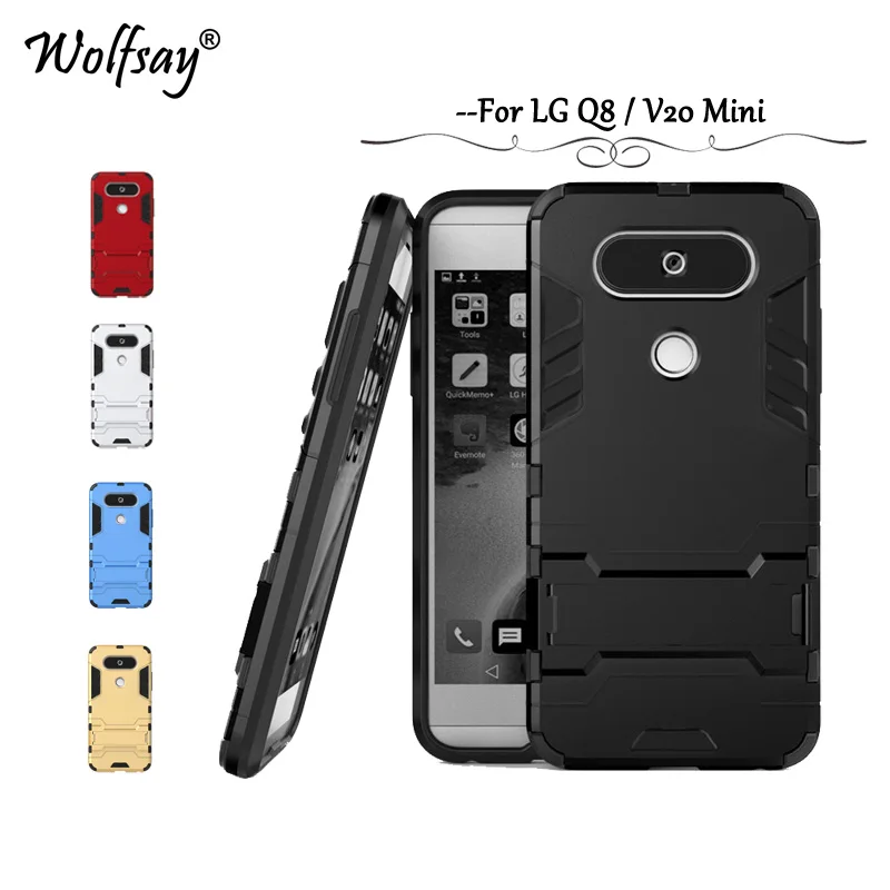 

Wolfsay Cover For LG Q8 Case Slim Robot Armor Rubber Fundas sFor Phone Case LG Q8 Case For LG V20 Mini Coque Capa 5.2 inch Shell