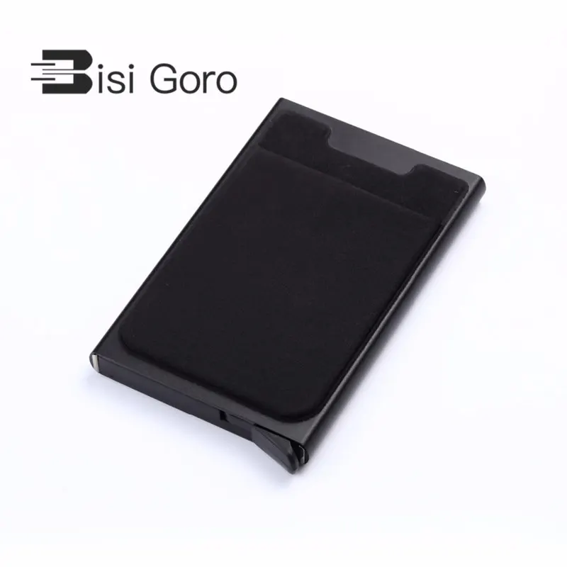 

BISI GORO Credit Card Holder Men & Women RFID Aluminum Credit Card Wallet DIY Color Card Case Anti-theft Anti-slip ID Card Box