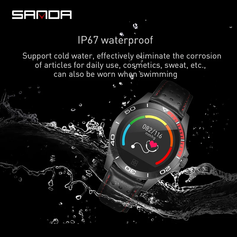 Новые умные часы SANDA с Bluetooth мужские и женские спортивные Смарт пульсометром