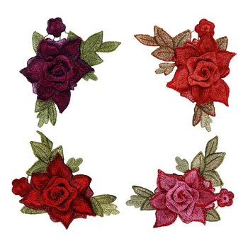 

30pieces 3D Flower Embroidery Applique Lace Fabric Patches Embossing Embellishment for Garment Decorated Sewing Supplies T2596