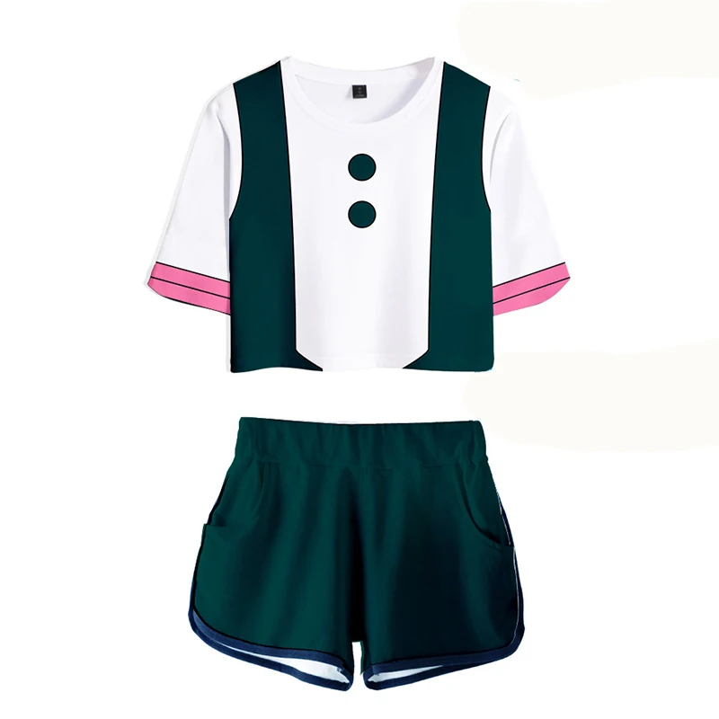 Boku No Hero Academy My Hero Academy карнавальный костюм OCHACO URARAKA Todoroki Shoto Bakugou Katsuki топ+ короткие XS-XXL - Цвет: style 4