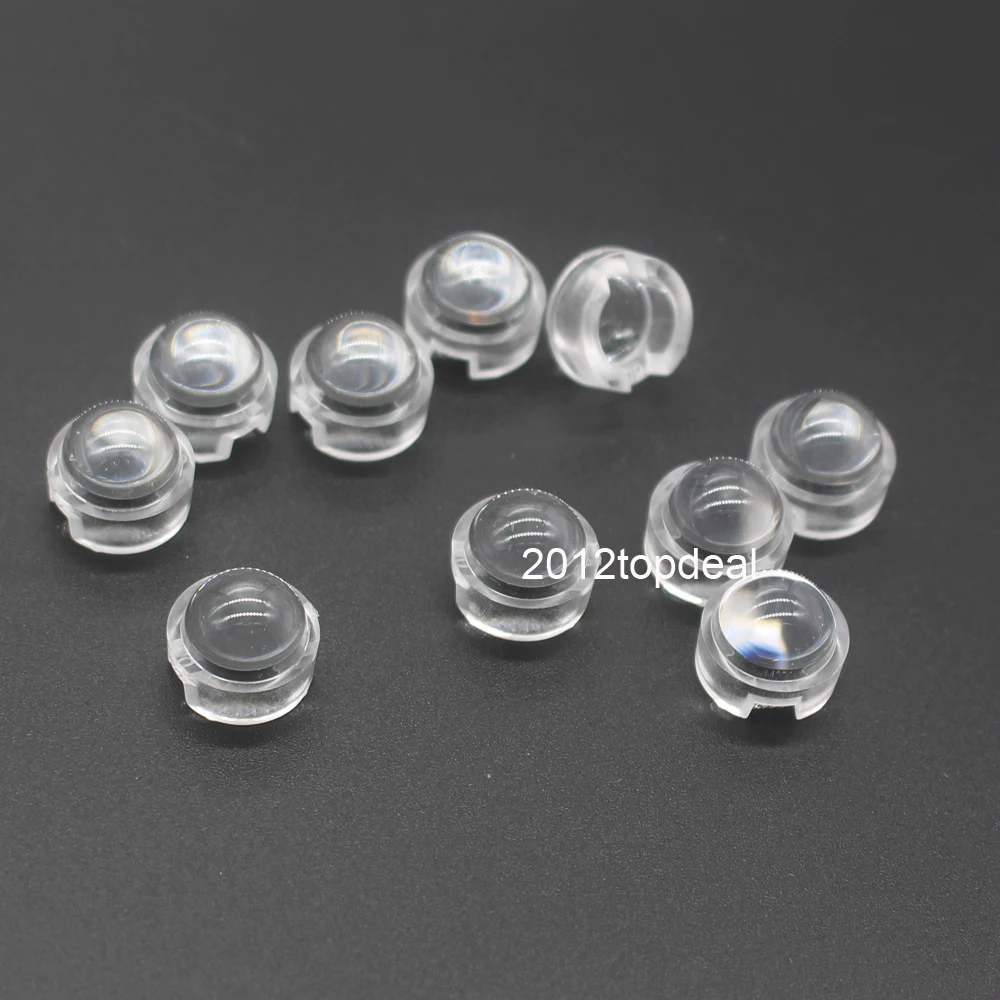 

50pcs 13mm IR LED 15 30 45 60 90 100 Degree 13mm Mini LED PCB Angle Lens for 1W 3W 5W LED Lamp Convex Lenses