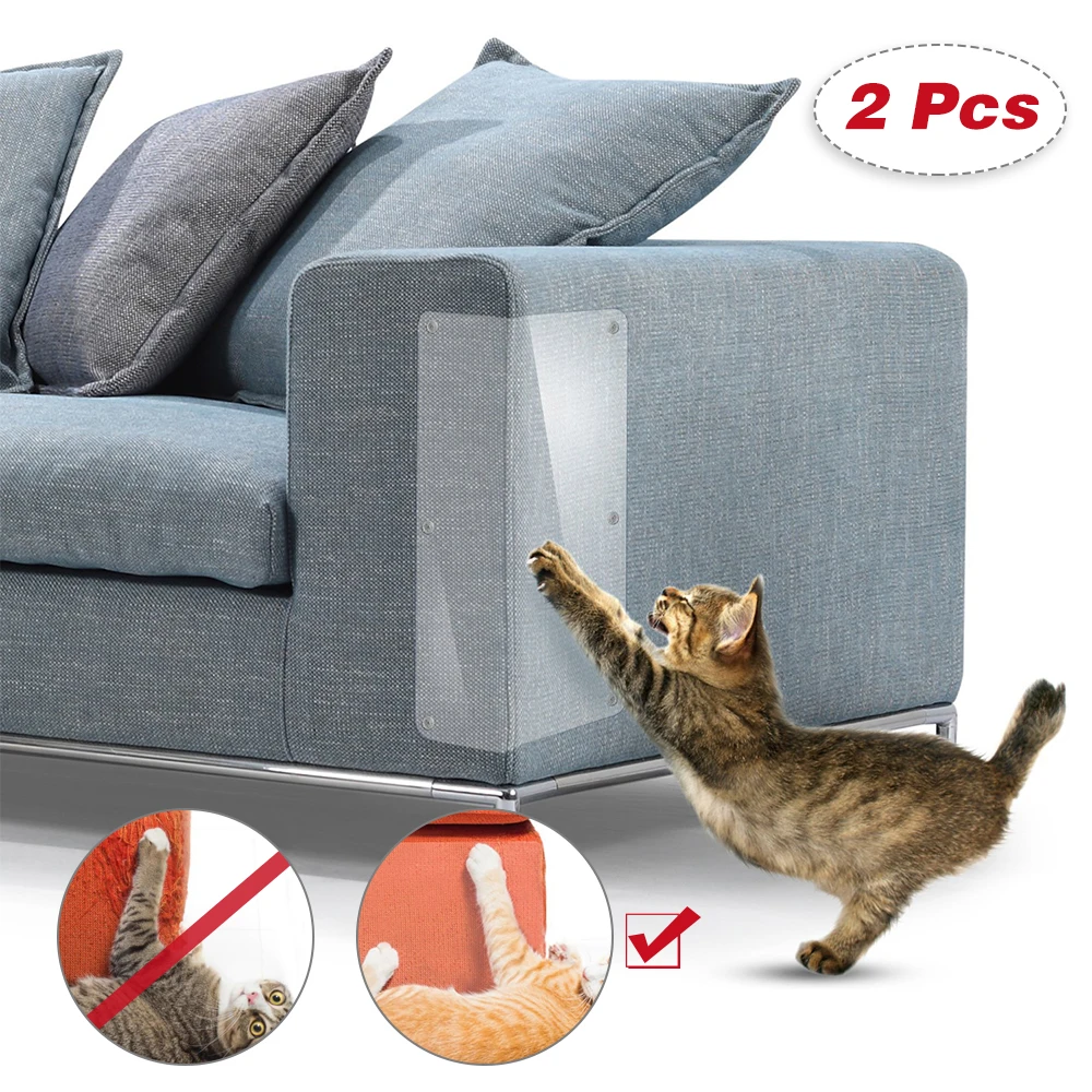 2 Pcs Cat Scratching Protection Cat Scratching Guard Self Adhesive