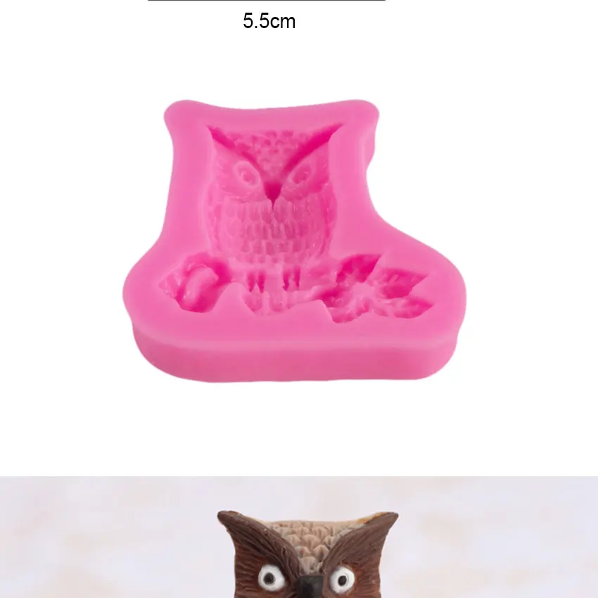 Marebell 3D сова силиконовые формы для помадки Сова в форме помадки торт декоративное устройство для шоколада Gumpaste сахарные формы