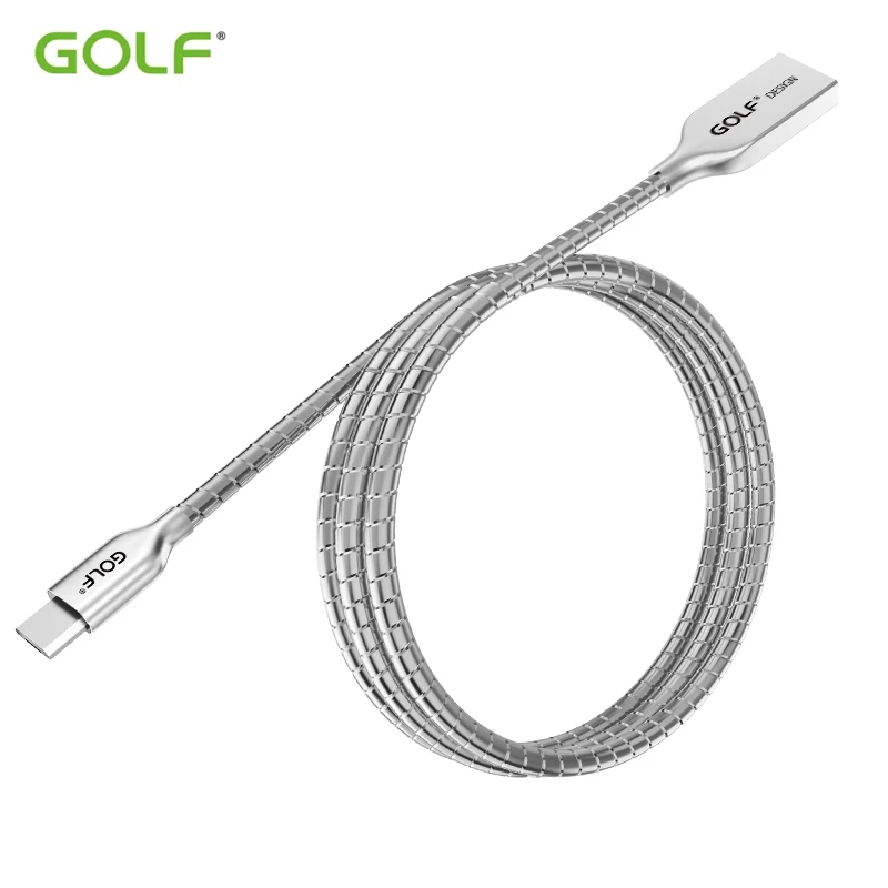 Кабель Micro USB GOLF 1 м из цинкового сплава для зарядки и синхронизации данных Samsung S6 S7