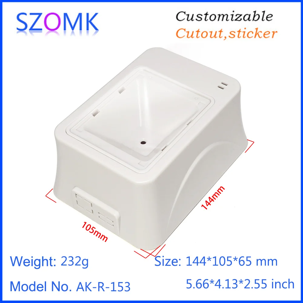 szomk plastic enclosure for electronics box QR code scanner desktop bar code reader junction housing (10)