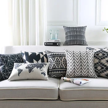 

Wholesale Pillow Cover Azect Abstract Geometric Cushion Cover World Map Throw Pillow Home Decor Pillowcase Decorative Pillowsham