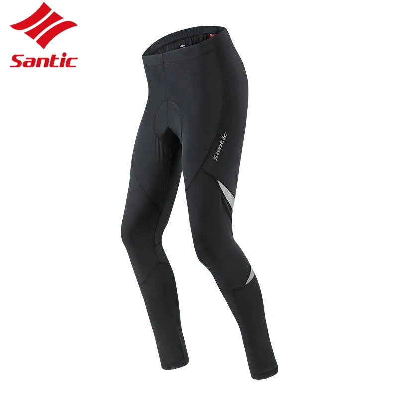

Santic Men Cycling Long Pants 3D Cushion Gel Padded MTB Sport Pants Breathable Quick Dry Bike Reflective Tights Cycle Trousers