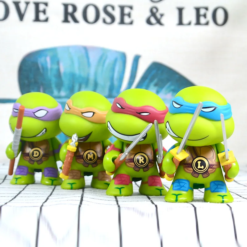

Q-version Ninja Tortoise Toddler Hand Joint Movable Model Toy Car Carrying Pendulum Cake Baking Decorations