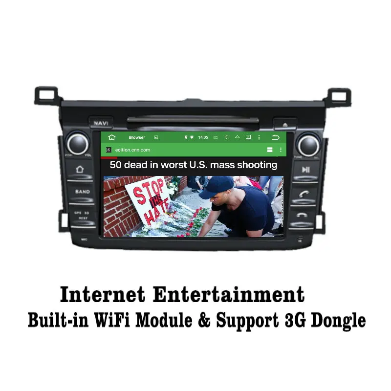 Flash Deal Liislee Android 7.1 2G RAM For Toyota RAV4 2013~2016 Car Radio Audio Video Multimedia DVD Player WIFI DVR GPS Navi Navigation 2