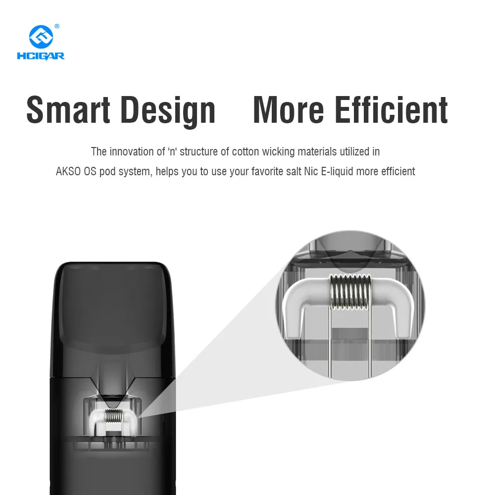 Original HCIGAR AKSO OS Kit With 420mAh Vape Pen Electronic Cigarette Built-in Battery 1.4ml Capacity Refillable Pod Starter Kit Original HCIGAR AKSO OS Kit With 420mAh Vape Pen Electronic Cigarette Built-in Battery 1.4ml Capacity Refillable Pod Starter Kit
