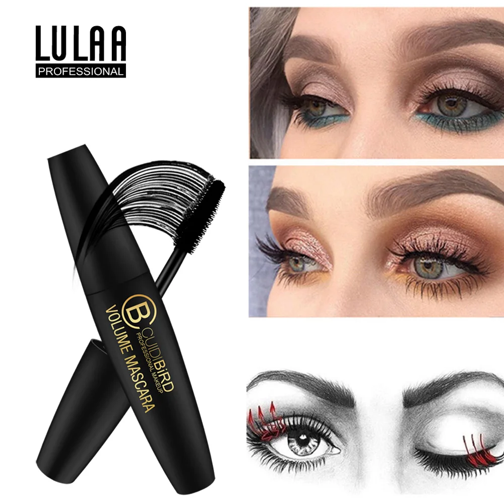 

eyelashes makeup cosmetics mascara waterproof 4D silk fiber black thick