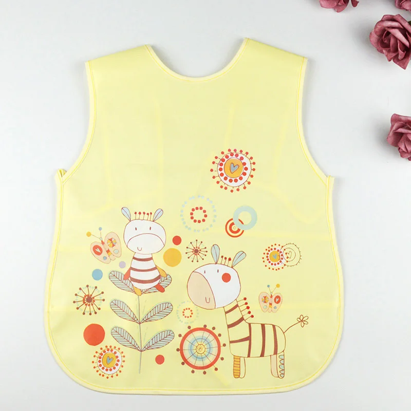 Baby EVA sleeveless gown Baby vest bib Transparent anti-dressing Lace-up waterproof disposable bib dinner clothes feeding child