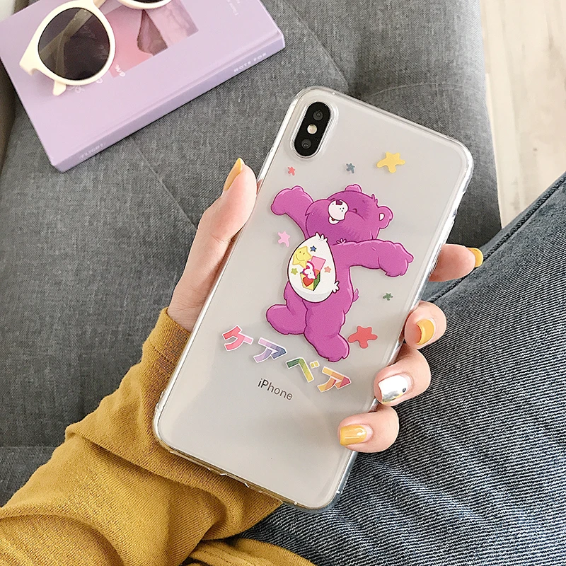 

Cute bear clear soft phone Cases for Huawei P20 P30 Mate 20 Pro Lite Nova 3 3e 4 4e Honor 10 8X Lite back fundas cover capa