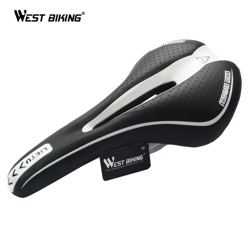 WEST BIKING MTB горный велосипед велосипедный силиконовый нескользящий седло сиденье Силикагель Подушка сиденье VD-104 Черный велосипедное седло - изображение