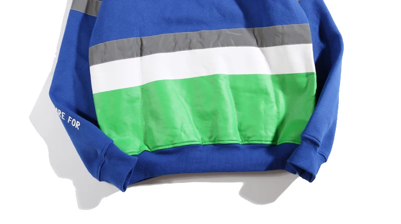 YouthCodes 3M Reflective Hoodies Men Cotton Leaf Weed Hip Hop Navy Blue Printing Streetwear Justin Bieber Sweatshirt Men Winter