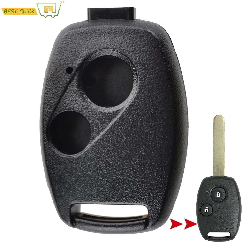 2 Pulsanti Sostituzione Chiave Auto Copertura Chiave Remota Shell Per Honda Civic Accord Pilot Fit Crv Crosstour Odyssey Fob Case No Blade