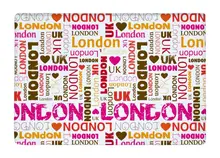 Floor Mat Pink Fashion Love London repeat Typography Print Non-slip Rugs Carpets alfombra For Indoor Outdoor living kids room