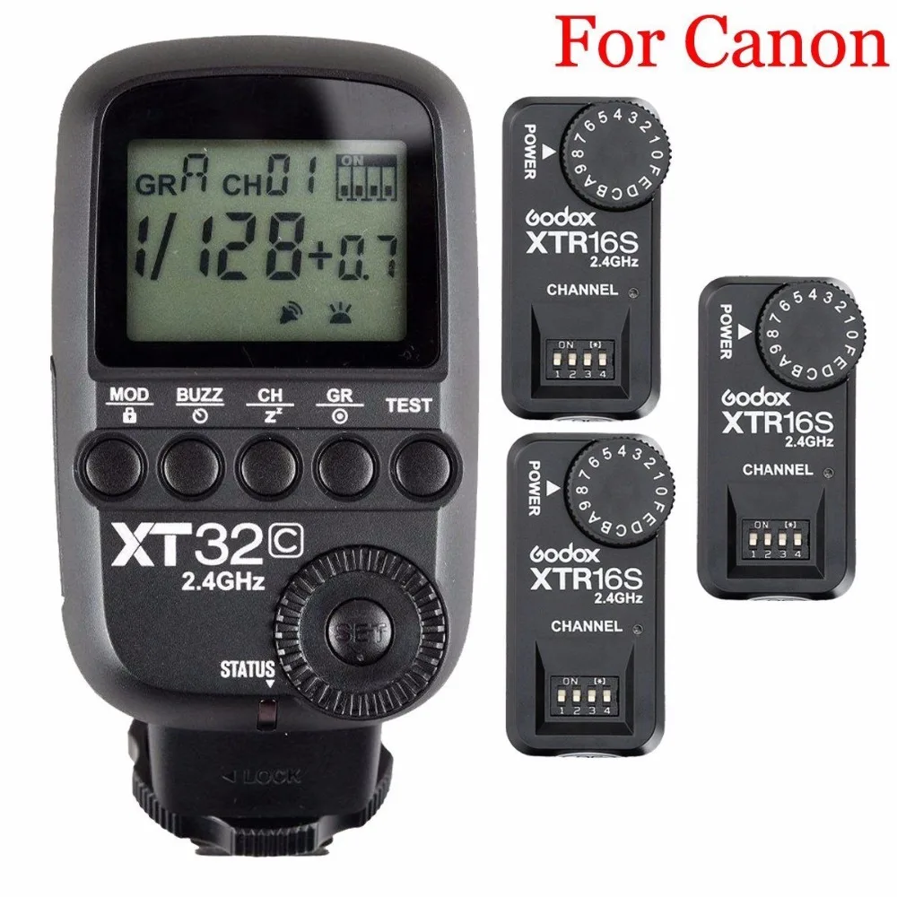 Godox XT32C 2.4G Wireless 1/8000s High speed sync Flash Trigger+ 3x XTR