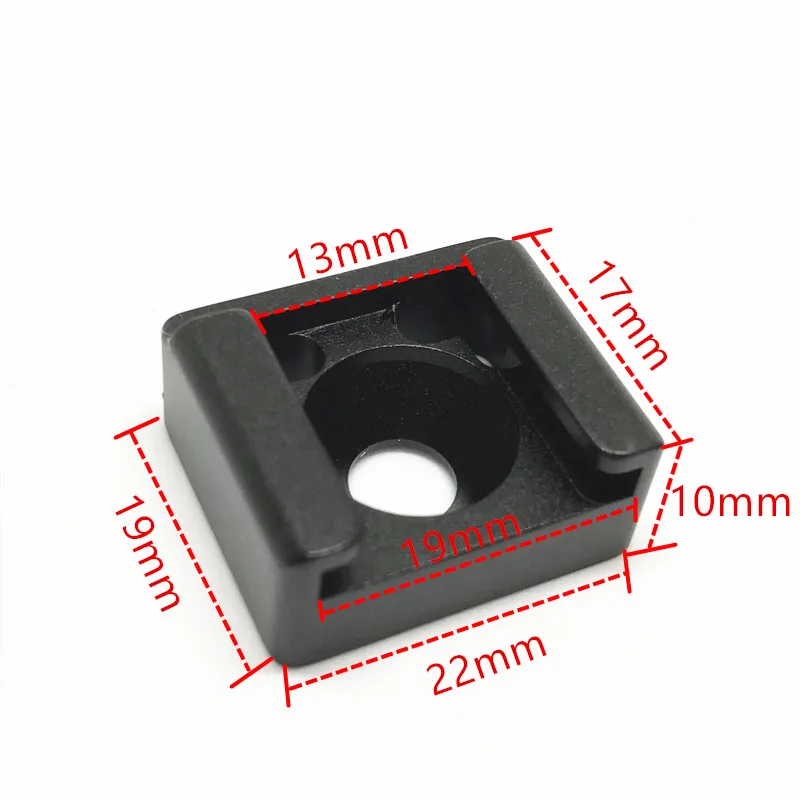 2PCS Aluminium Hot Shoe Adapter 14 Screw For DSLR Dslr Camera Cage Rig Microphone Blackmagic Cinema Photo Studio Kit  (5)