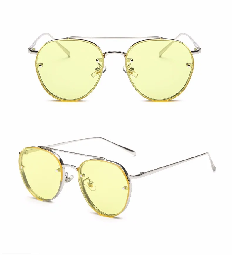 Прятки Новые желтый зеленый розовый океан солнцезащитные очки женщины мода лето стиль паровой панк металл солнцезащитные очки мужчины uv400 lentes де