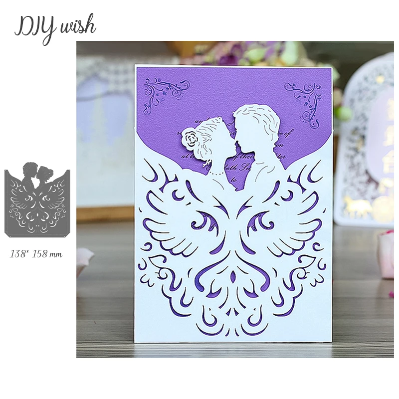 

Winged Lovers Dies Metal Cutting Dies New 2019 Couple Craft Dies Cut for Card Making Scrapbooking DIY Home Decorative