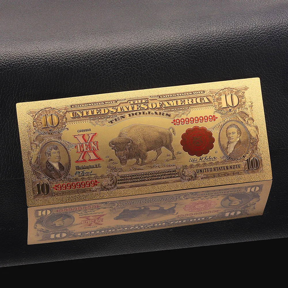 Красочные 24K золотые банкноты USD один билион доллар поддельные деньги. 999 американская банкнота для сувенира подарок 1901 1878 1899 1863