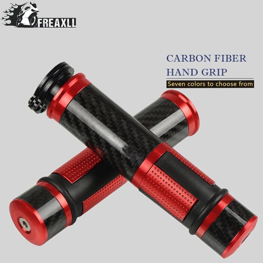 7/" 22 мм углеродное волокно бар концы мотоцикла рукоятки «Грипсы» Бар Универсальный мотоцикл для KAWASAKI NINJA ZX6RR ZX10R ZX7R ZX9R