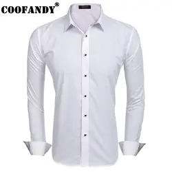 Coofandy мужской новинка 2017 года поступления masculina одежда Для мужчин основные Slim Fit с длинным рукавом Твердые Кнопка Подпушка Рубашки домашние