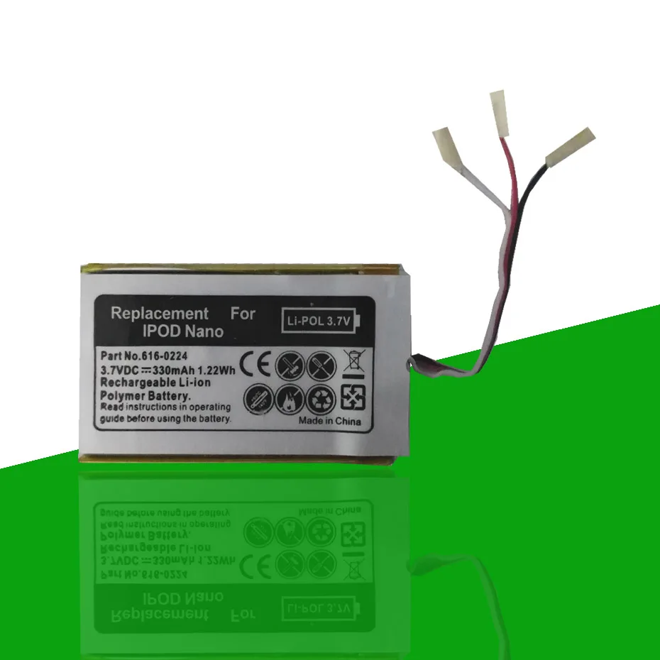  JESSQUE 330mAh 616-0224 616-0223 MA107L Battery For Apple iPod Nano 1 1st Gen MP3 1GB 2GB 4GB Accum