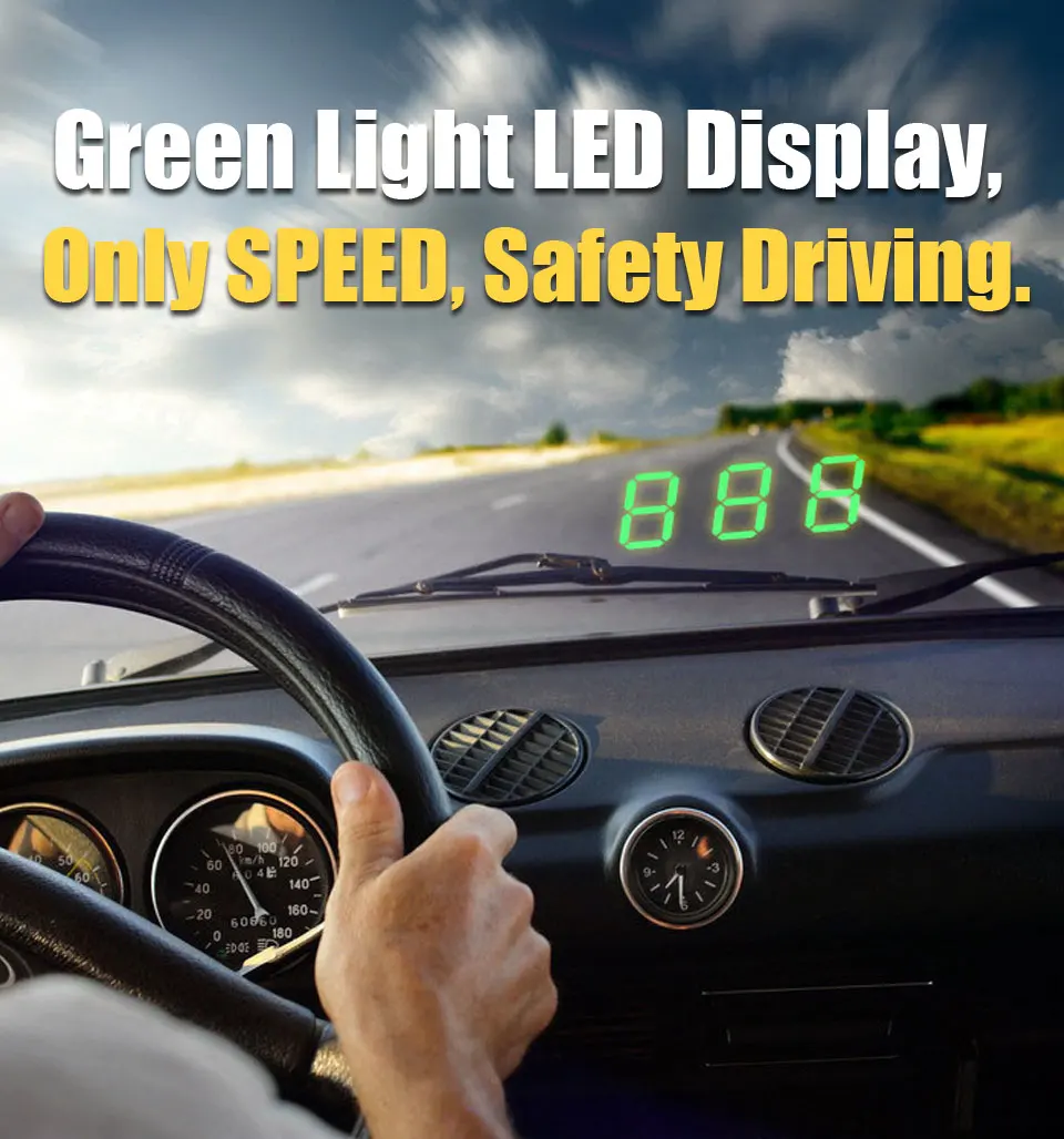HUD Дисплей GPS автомобильный скоростной проектор лобовое стекло Спидометр сигнализация Универсальный лучше, чем A100 A100s OBD Hud OBD2 датчик