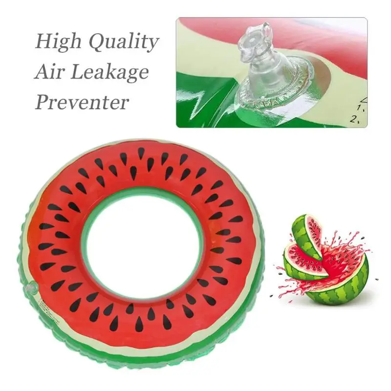 Outdoor Watermelon Swimming Ring Inflatable Pool Float Circle for Adult Kid 60cm