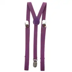 Взрослых Регулируемый металлический зажим Эластичные подтяжки фиолетовый