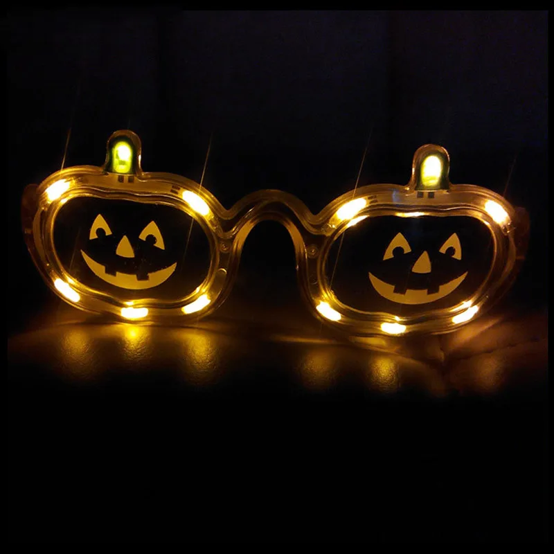 Glowing glasses led pumpkin glasses 3 features 12 lights flashing